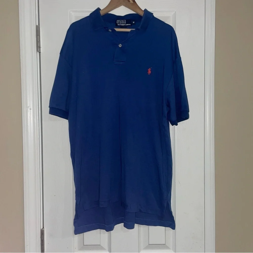 Vintage‎ Polo Ralph Lauren Soft Touch Polo Shirt Blue Men's L Medium EUC